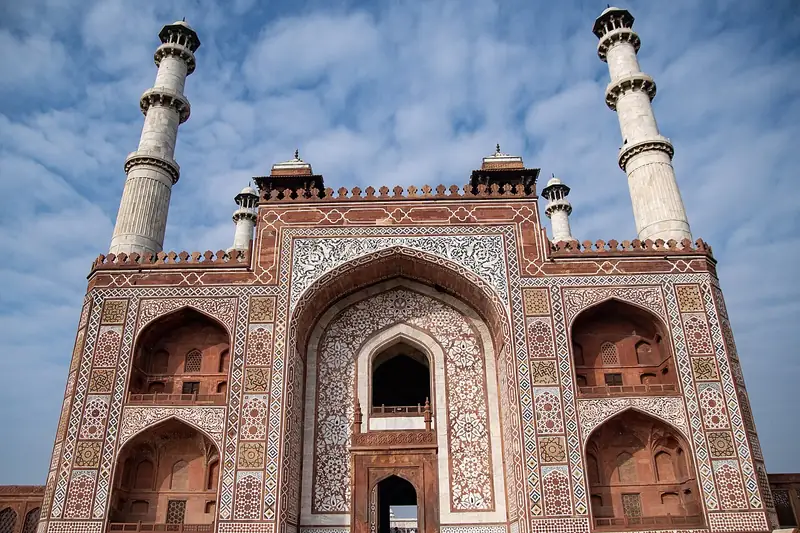 The vast garden mausoleum of Akbar the Great at Sikandra near Agra