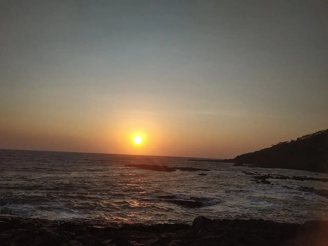 Goa beach at sunset