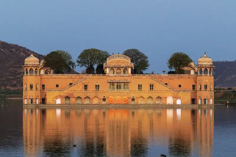 Jal Mahal water palace floating on Man Sagar Lake, Jaipur