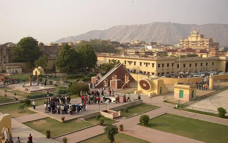 Giant stone astronomical instruments at Jantar Mantar, Jaipur