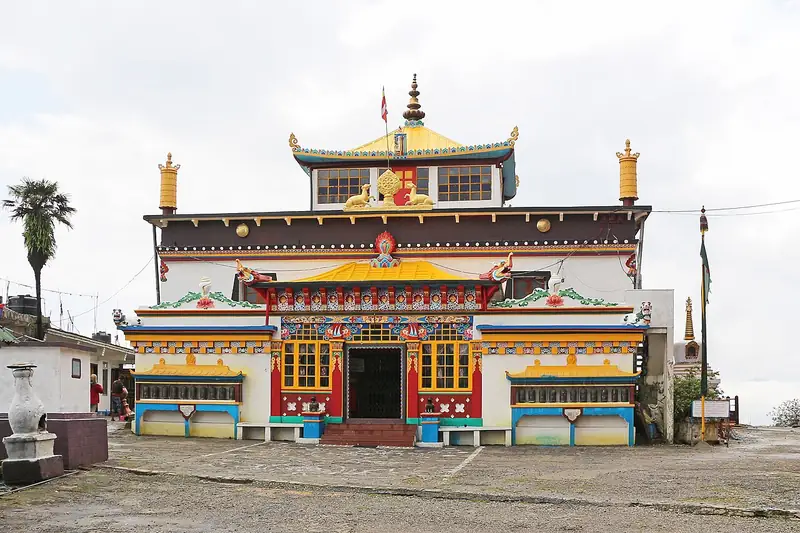 The colourful Yiga Choeling (Ghoom) Monastery in the hills above Darjeeling